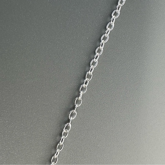 Silver Hexagon Necklace with Cubic Zirconia - Picture 8 of 10